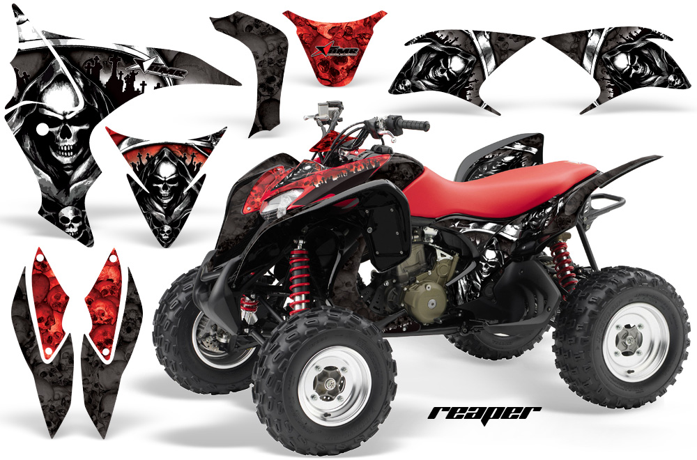 Honda TRX 700 Graphics Reaper RED BLACK